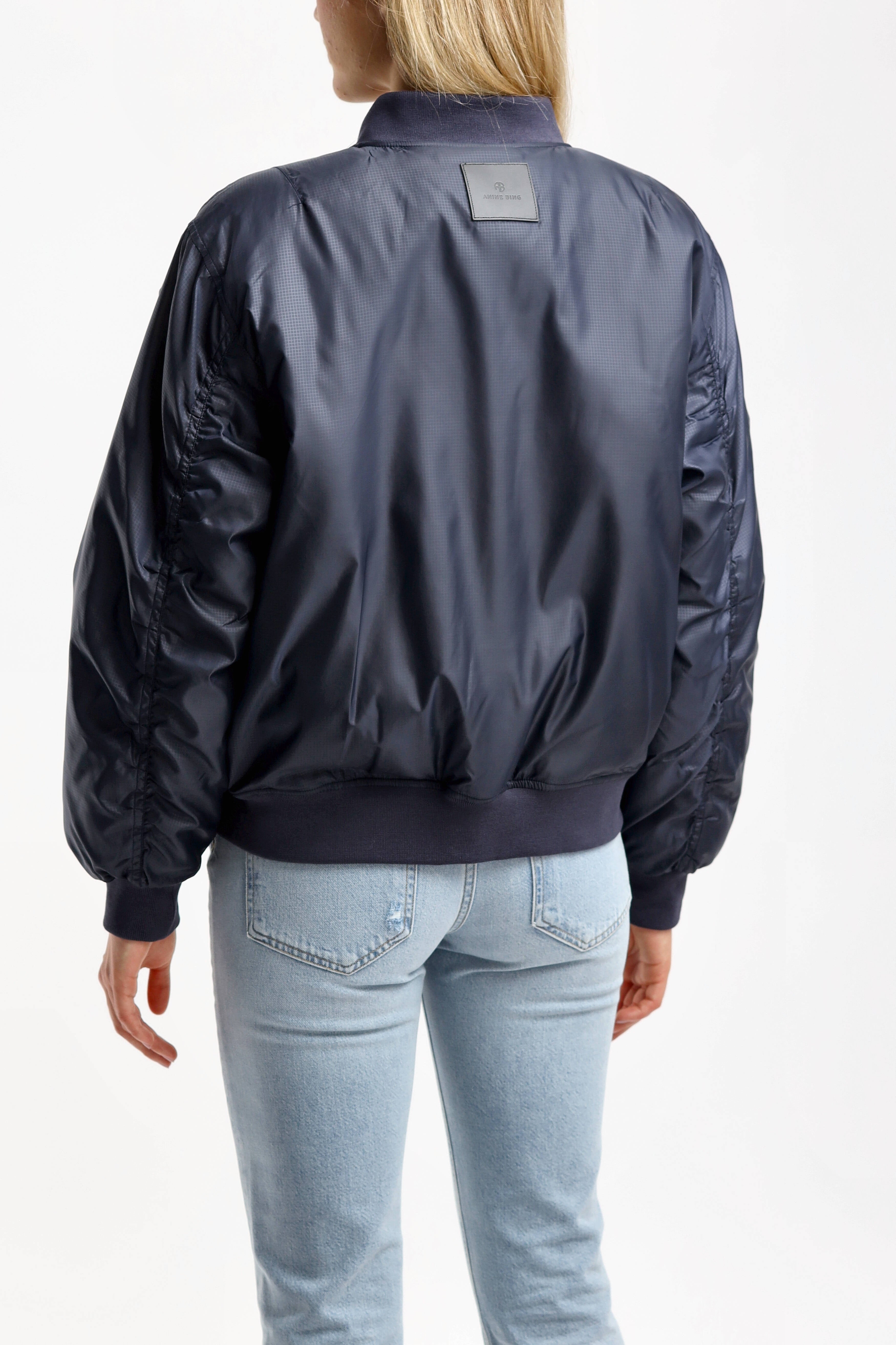 Midnight Navy Bomber Jacket Leon anitahass