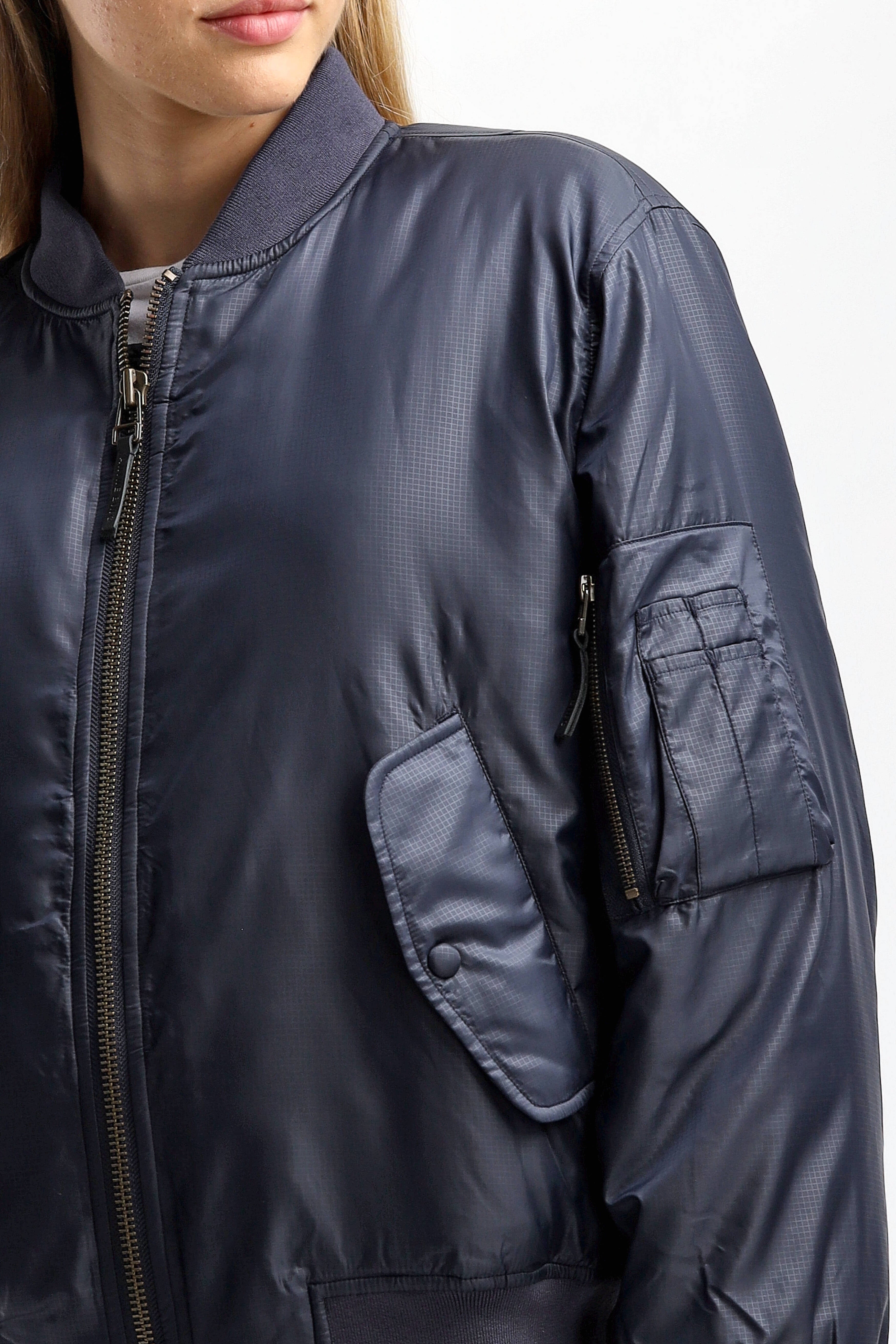 Midnight Navy Bomber Jacket Leon anitahass