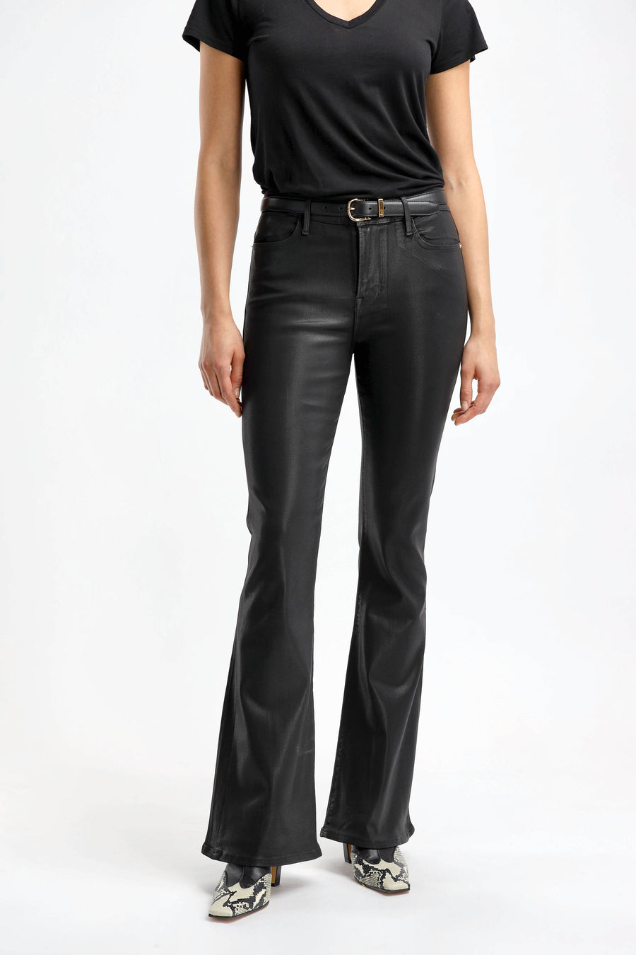Jeans Le High Flare in SchwarzFrame - Anita Hass