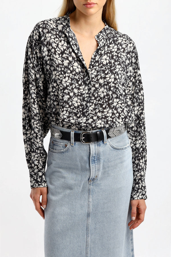 Blouse Catchell in black / white