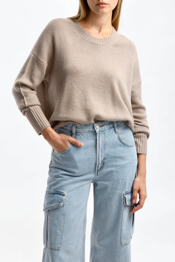Pullover Crew Neck in BeigeAllude - Anita Hass