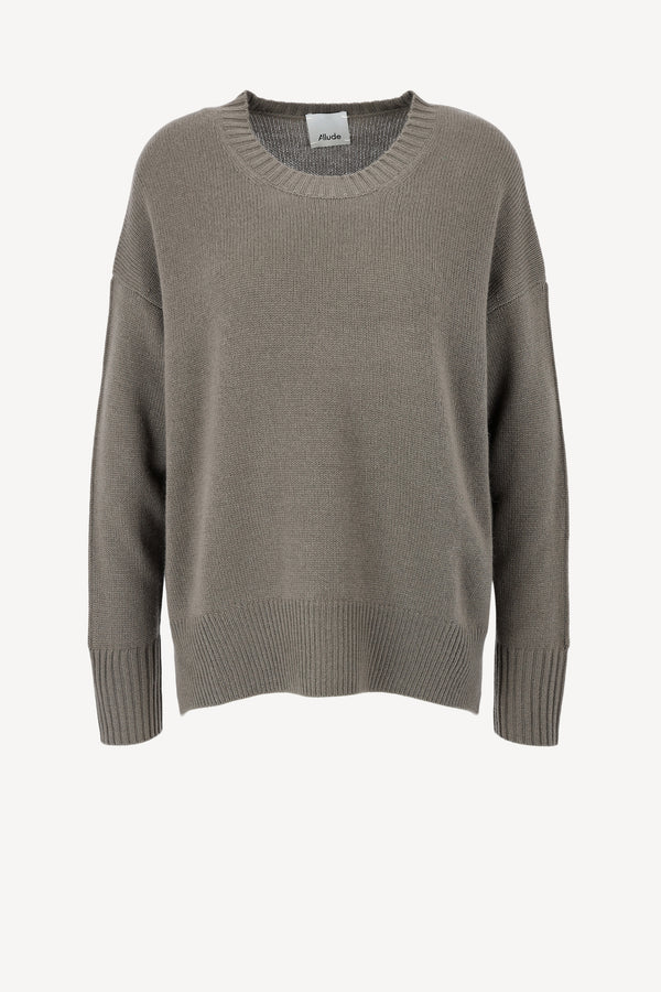 Pullover Crew Neck in TaupeAllude - Anita Hass
