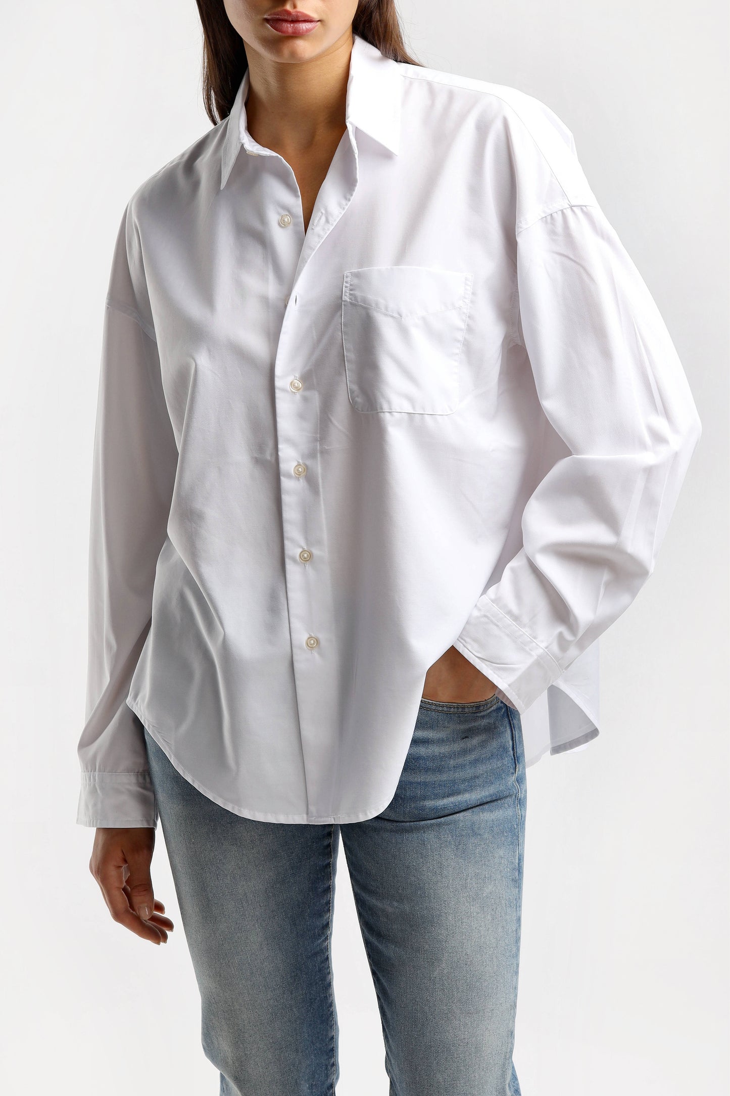 Bluse Boxy Button Up in WeißR13 - Anita Hass