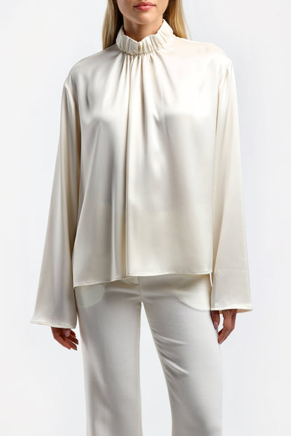 Bluse High Neck in IvoryJW Anderson - Anita Hass