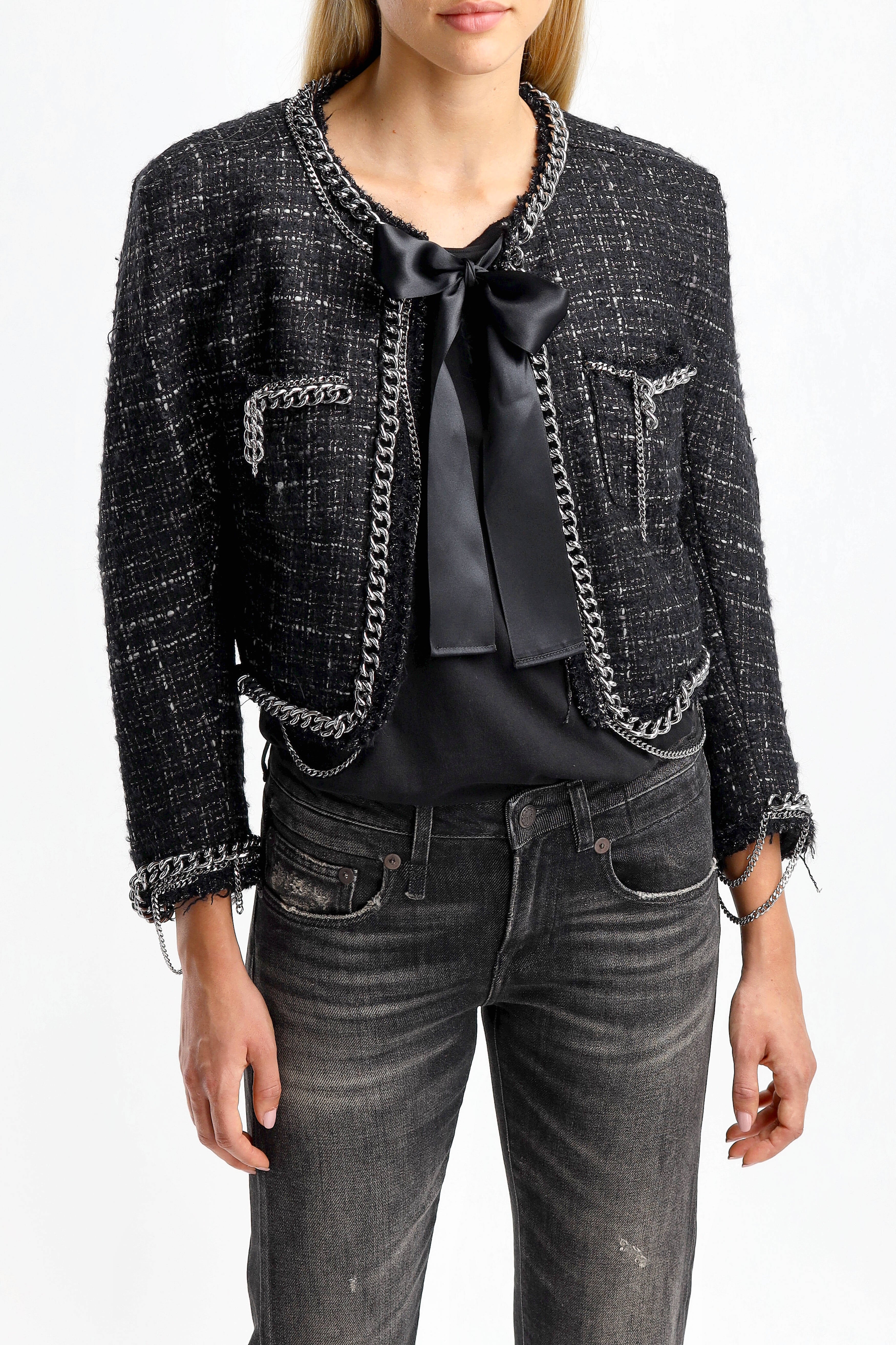 Tweed jacket R13 in black anitahass