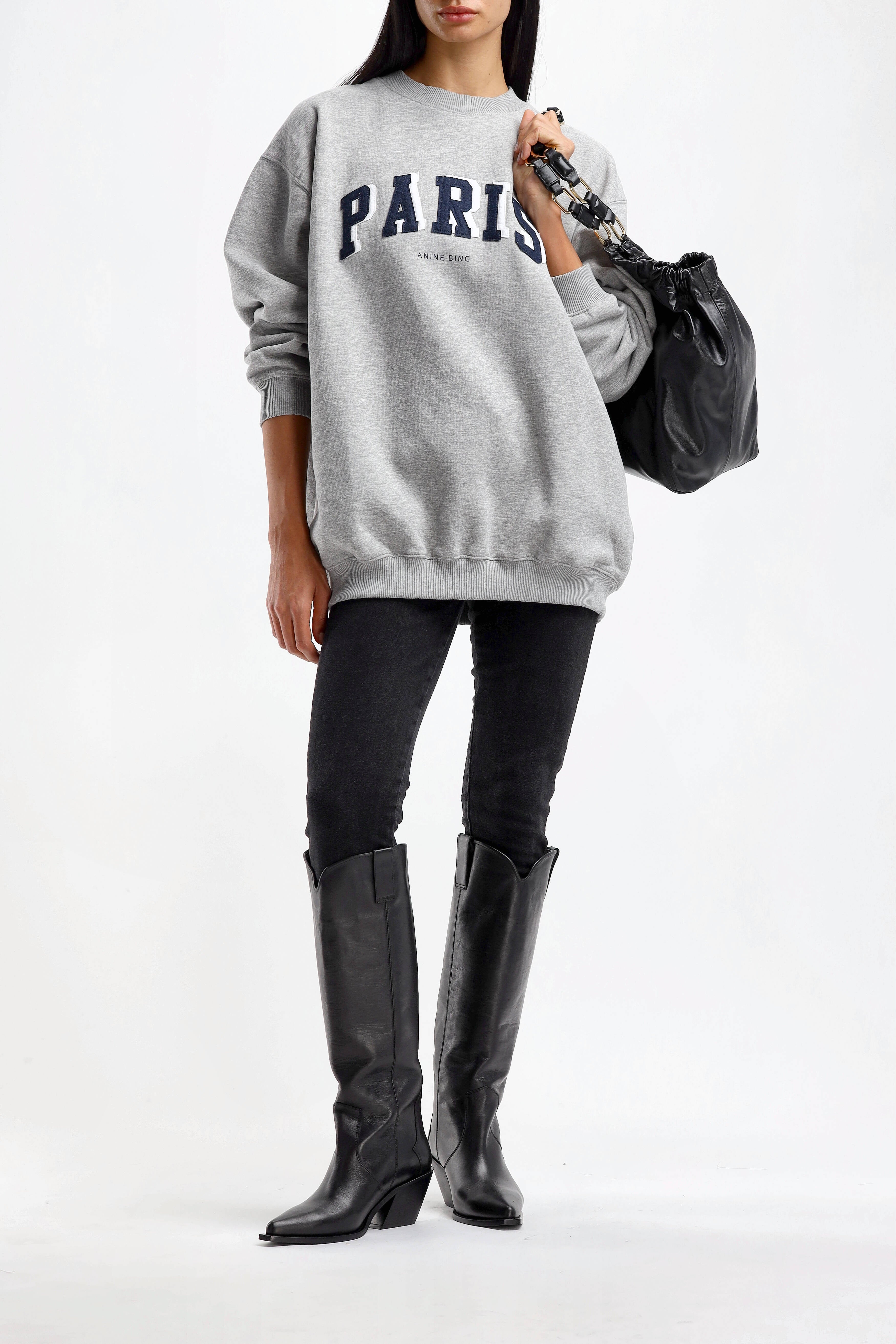 Sweatshirt Tyler Paris in Heather Grey anitahass