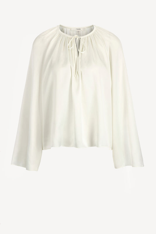 Bluse Shirred in Cream
