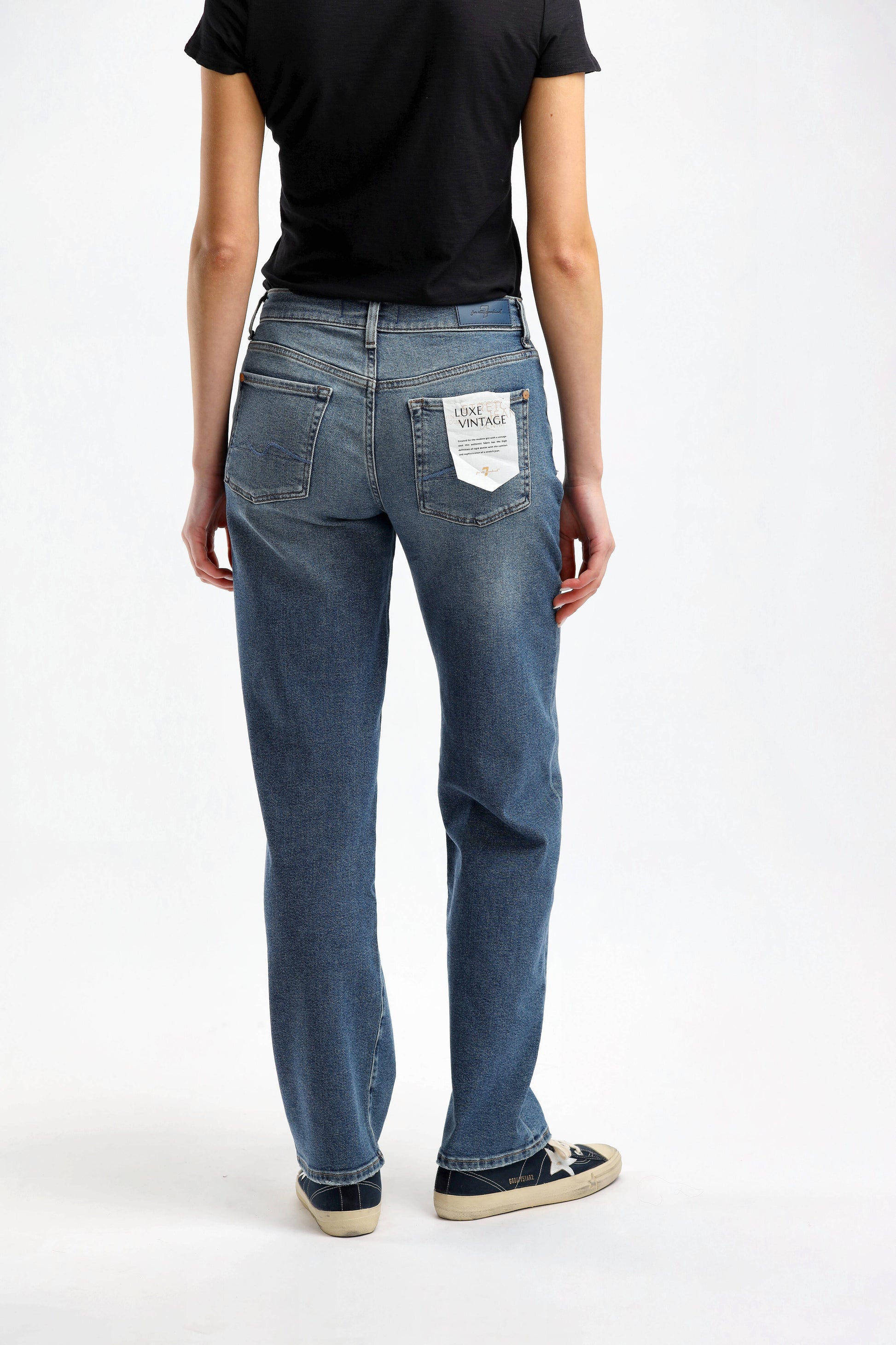 Jeans Ellie Luxe Vintage in Dark Blue7 For All Mankind - Anita Hass