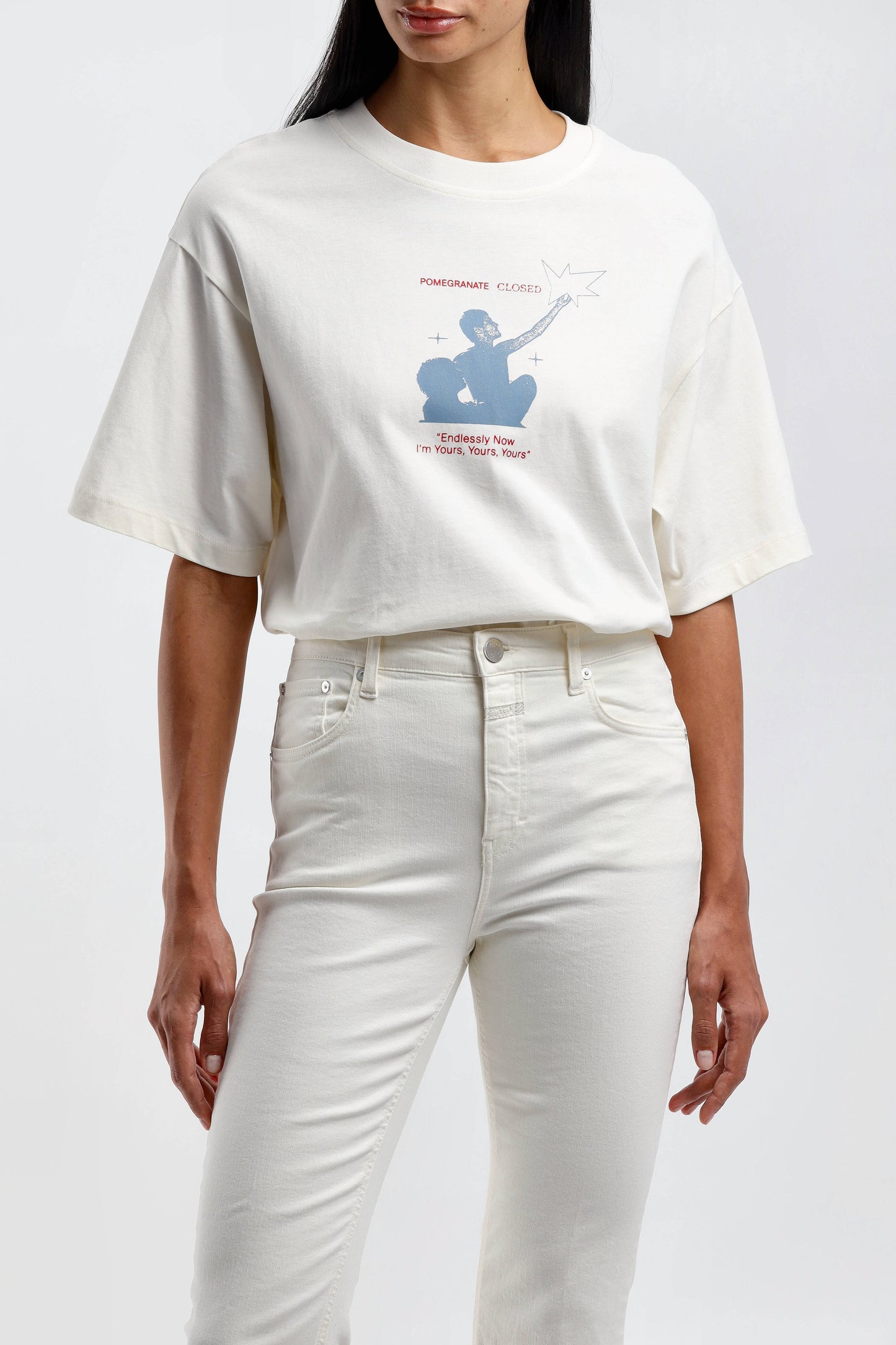 T-Shirt Oversized in IvoryClosed - Anita Hass
