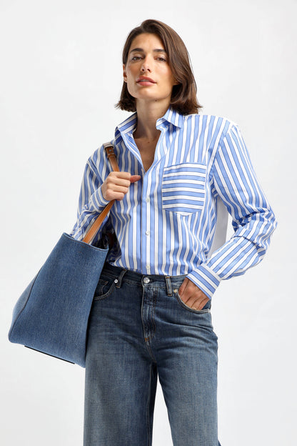 Bluse Classic Fit in Blau/WeißJW Anderson - Anita Hass