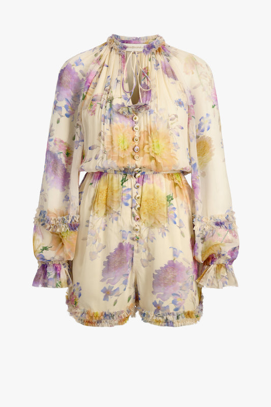 Playsuit Luna Ruffle in Cream Dahlia