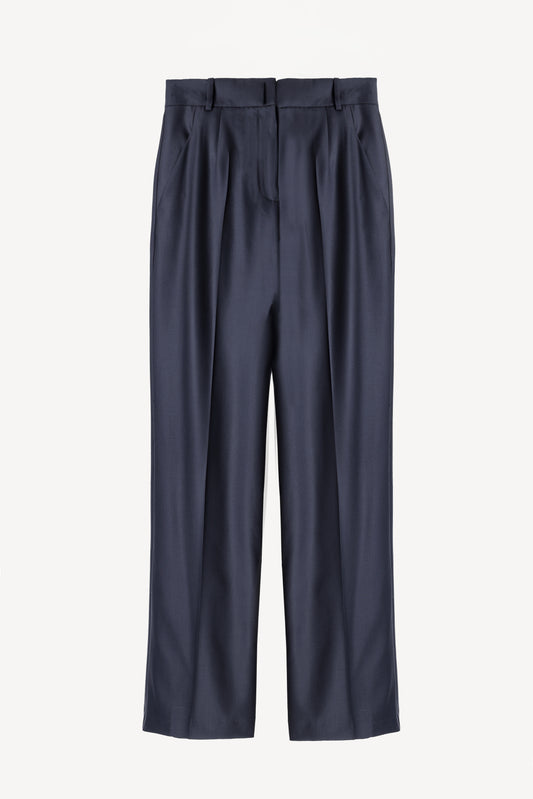 Lino trousers in navy