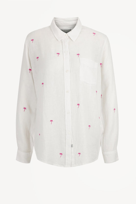 Charli blouse in fuchsia embroidered