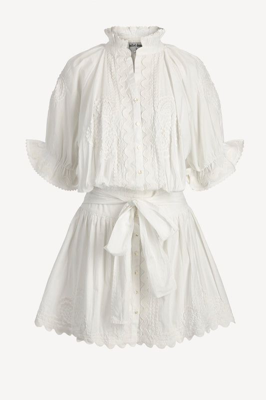 Kleid Blouson in Weiß