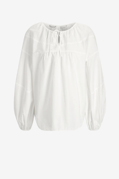 Longsleeve Shirred in Optic WhiteVince - Anita Hass
