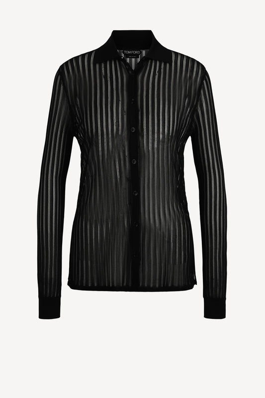 Longsleeve Polo in SchwarzTom Ford - Anita Hass