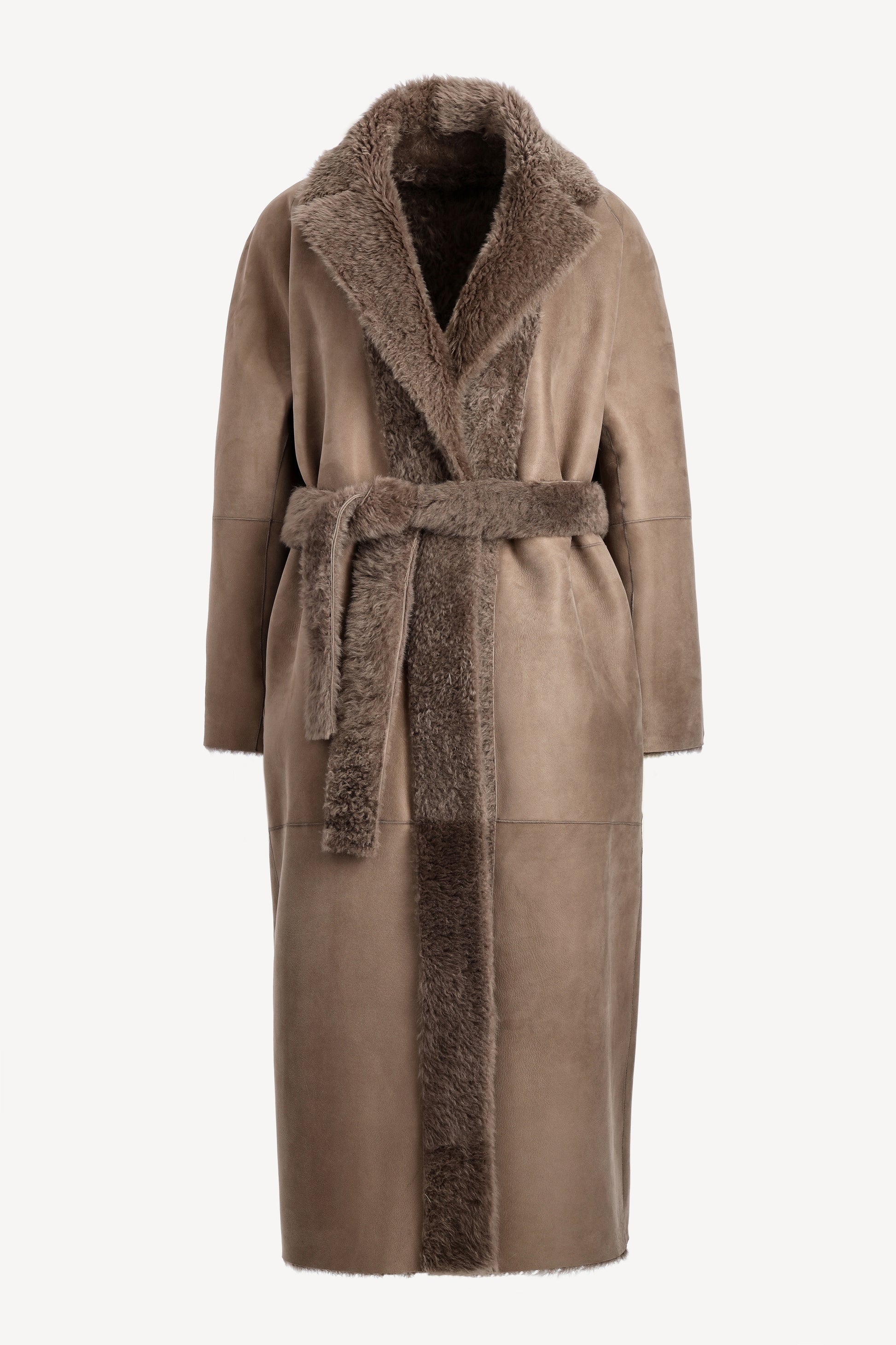 Maxi Teddy coat in toffee –