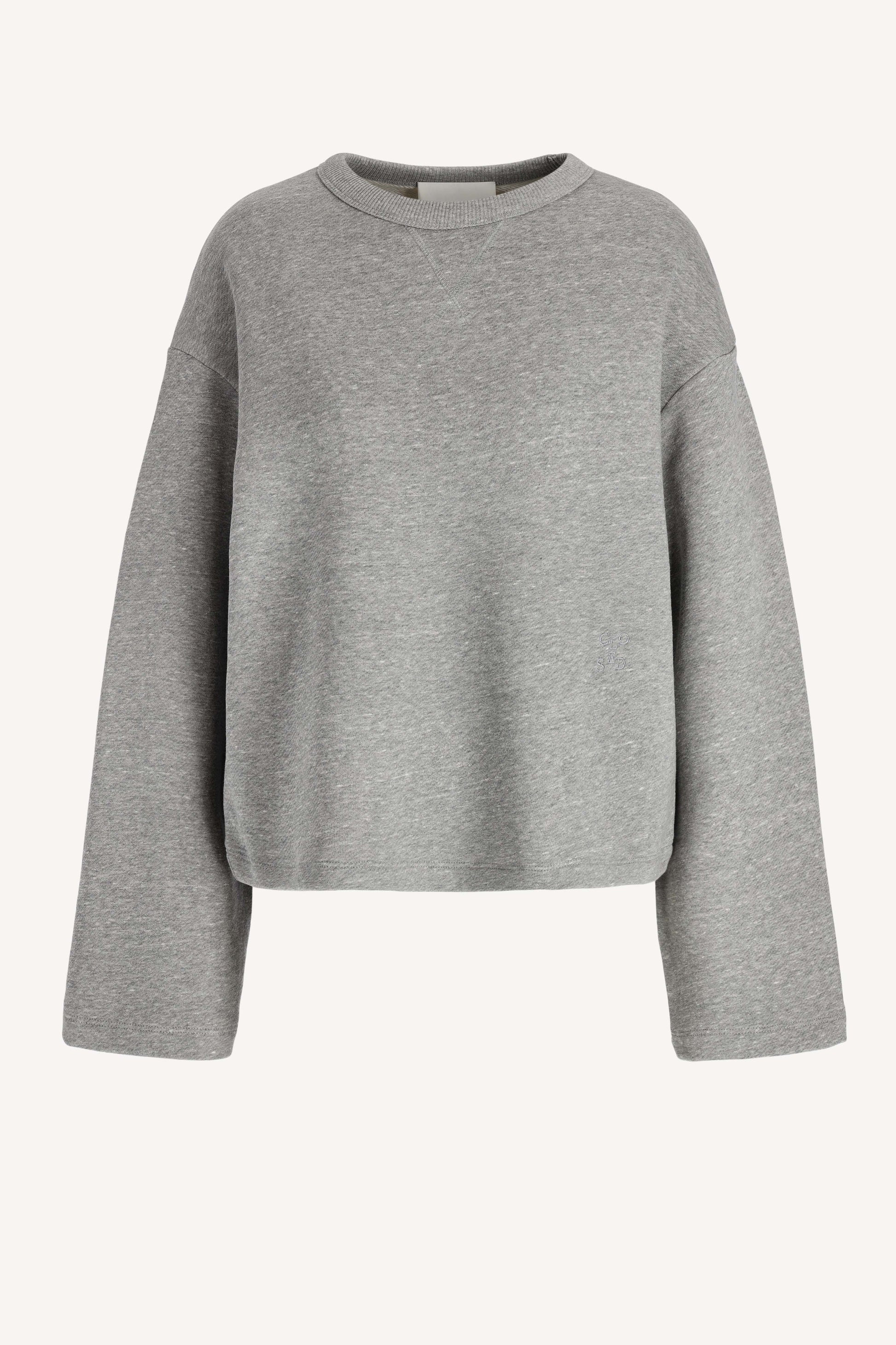 Sweatshirt in Light Grey MelangeClosed - Anita Hass