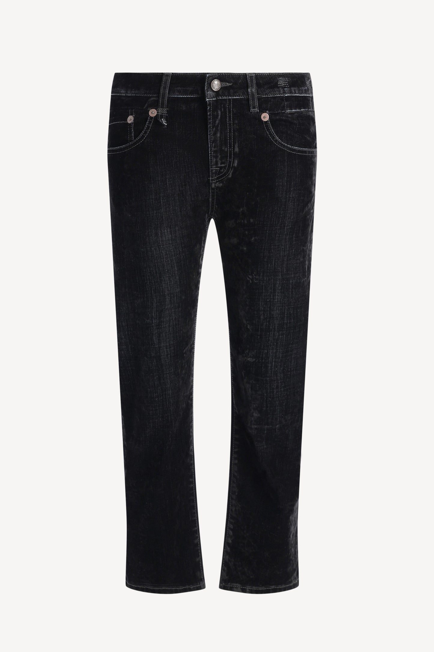 Jeans Boy Straight in Flocked BlackR13 - Anita Hass