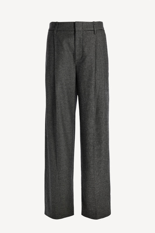 Pants High Rise in Micro Check