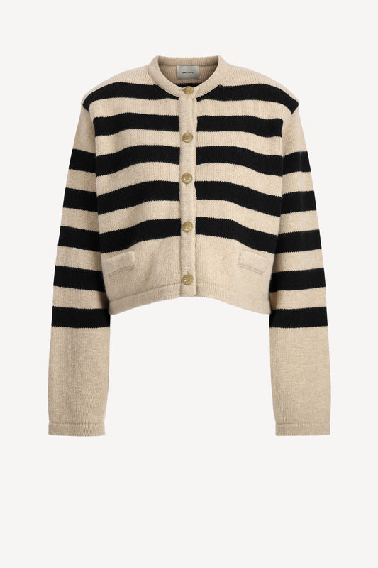 Cardigan Alice in Camel/Schwarz