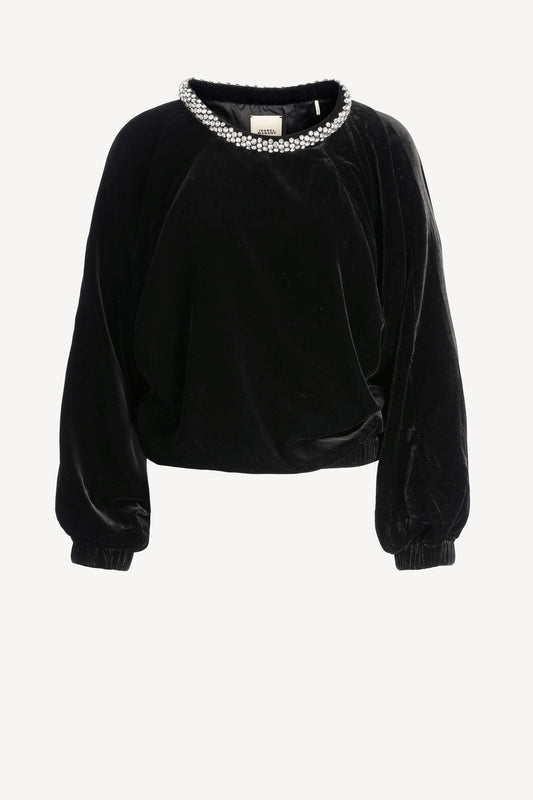 Sweatshirt Bertina in Schwarz