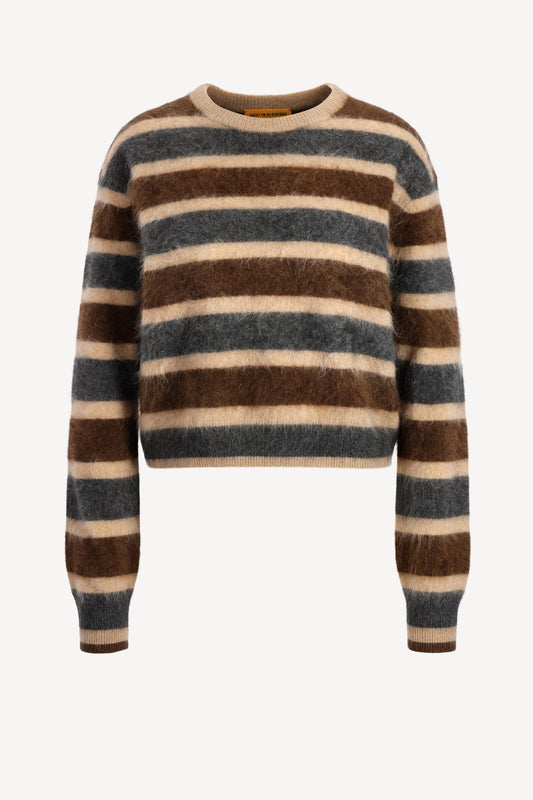 Sweater Grizzly Stripe in Chestnut Combo