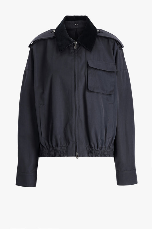 Jacke Twill Bomber in Dark NavyTibi - Anita Hass