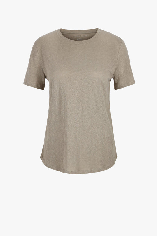 Round neck T-shirt in sand