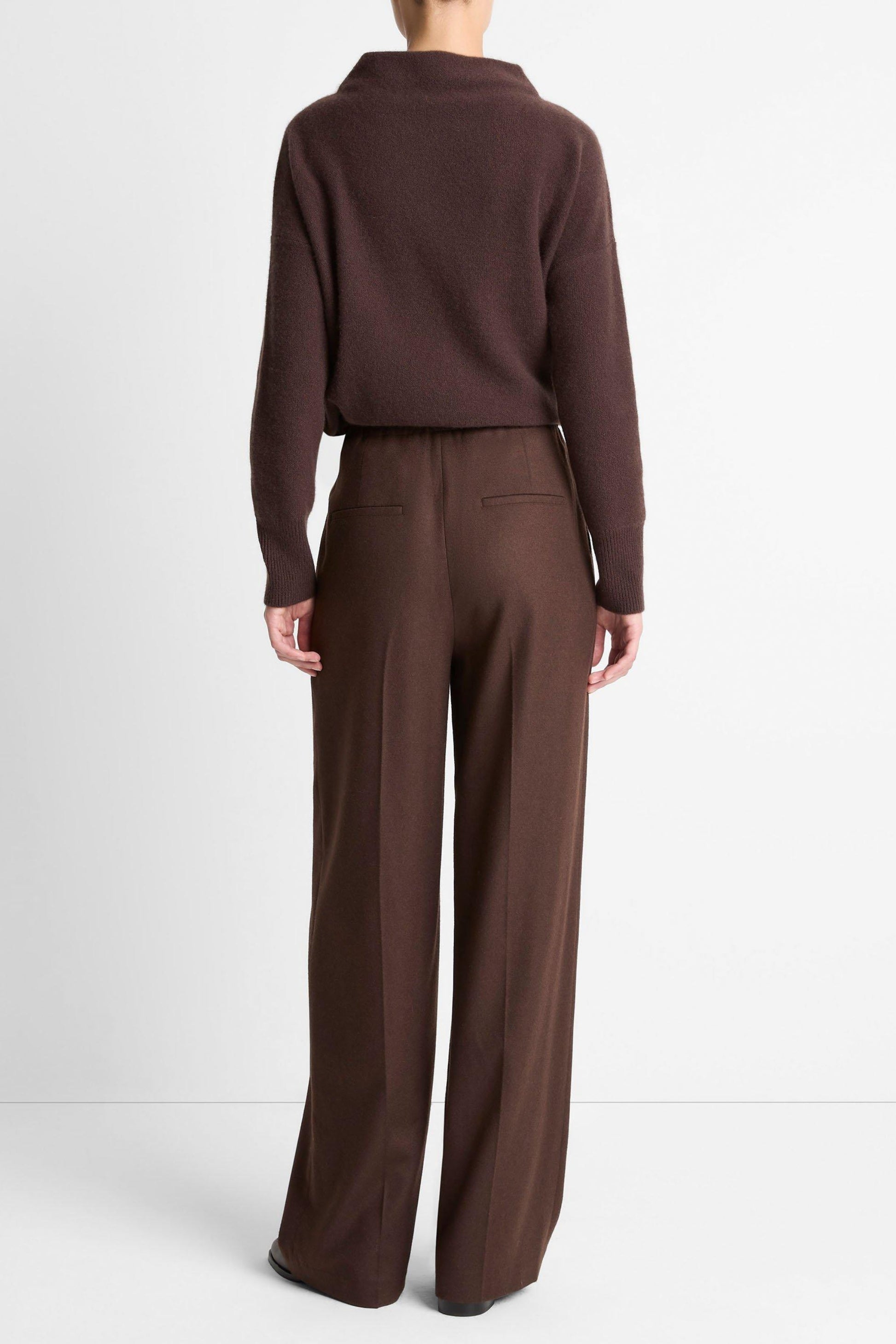 Hose Wide Leg Pleated in MochaVince - Anita Hass