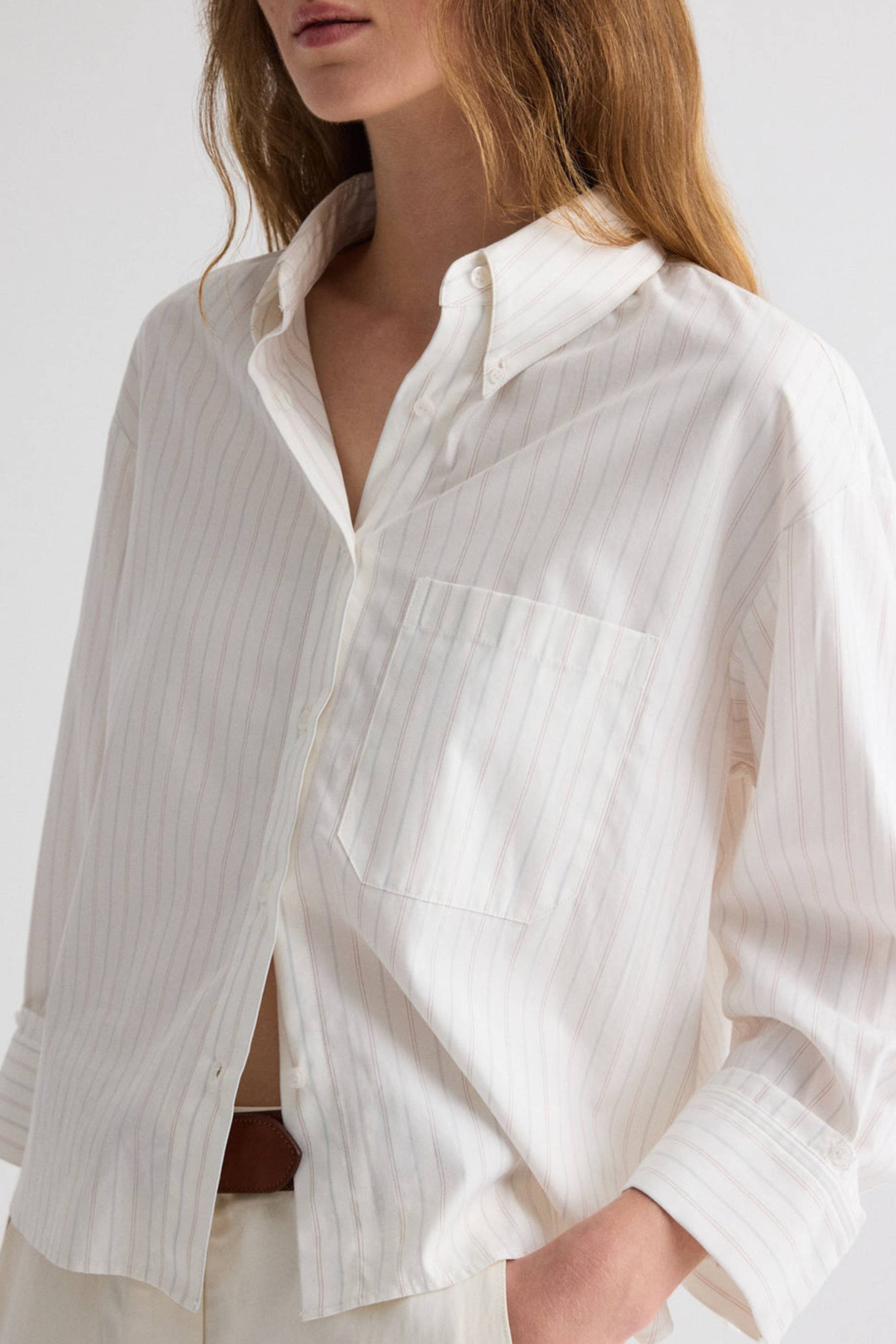 Bluse J.D. in Pinstripe White/MultiTWP Clothing - Anita Hass