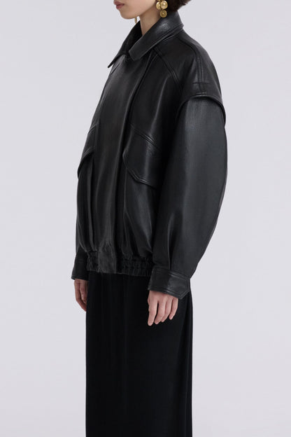 Leather jacket Micah in Black