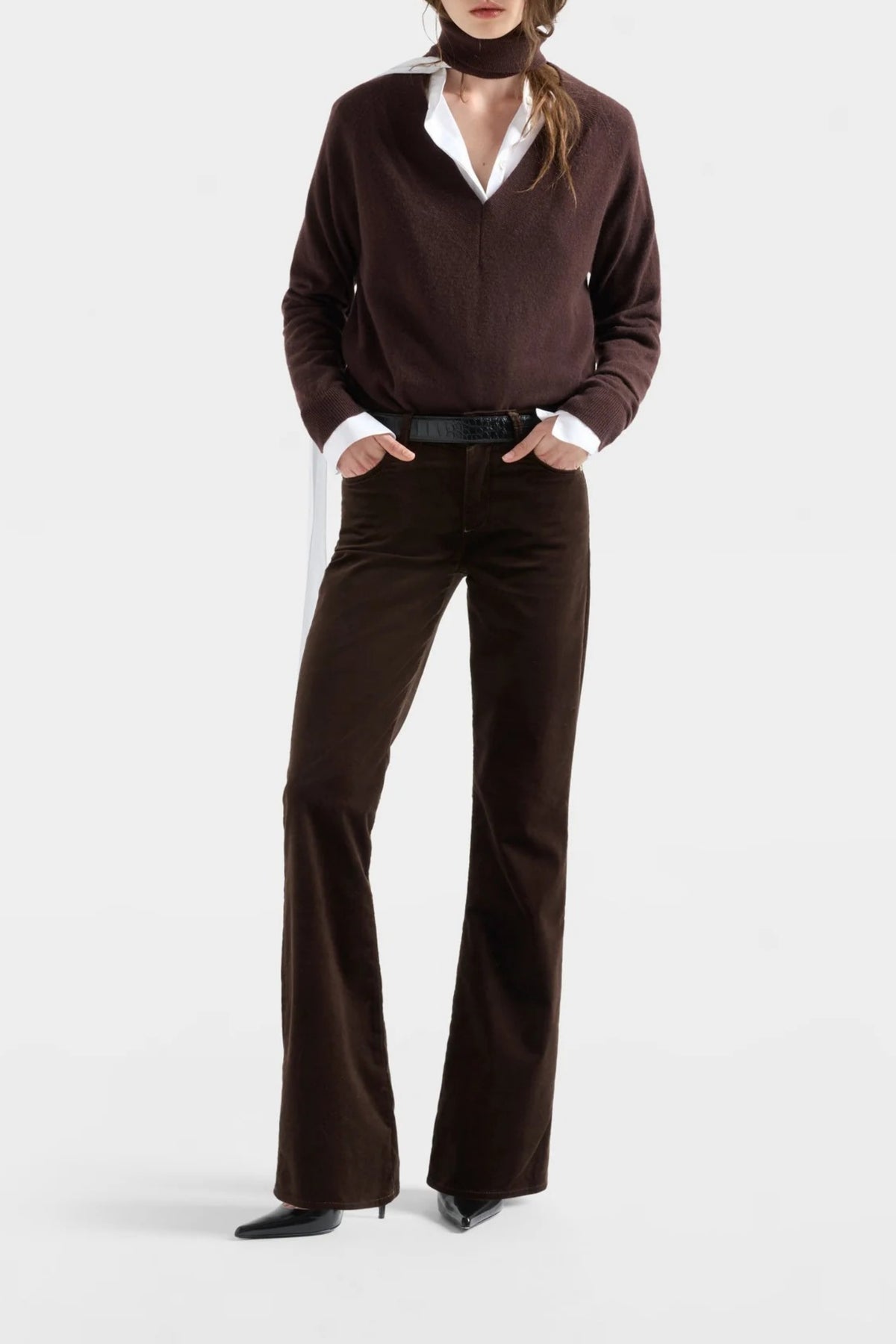 Hose Leggy Bootcut in Velvet Chocolate 7 For All Mankind