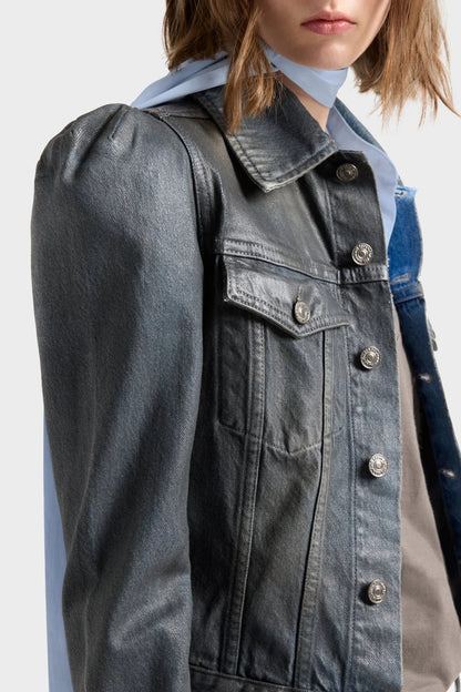 Jeansjacke Puff Sleeve in Nolita 7 For All Mankind