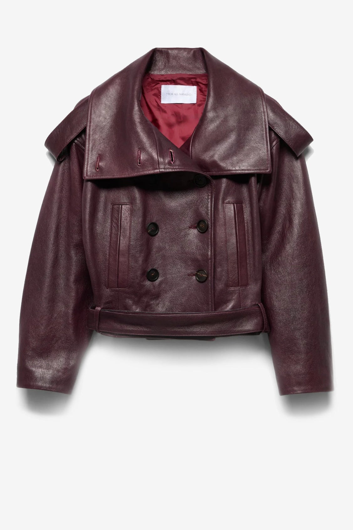Leather Jacket in Black Cherry