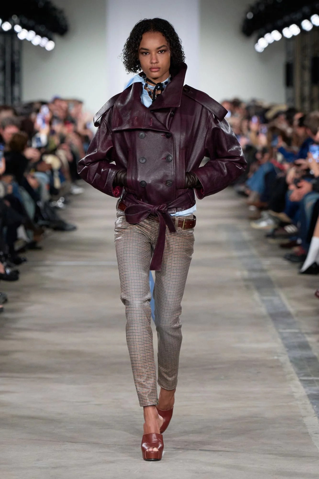Leather Jacket in Black Cherry