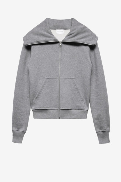 High-Neck Sweatshirt in Ash