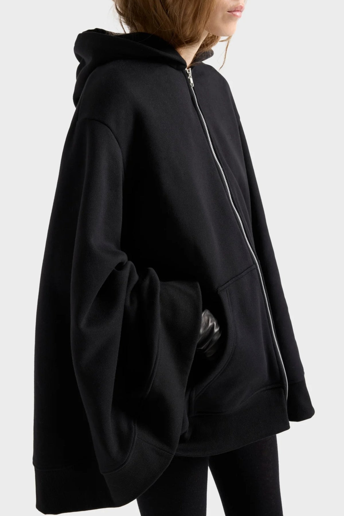Sweatjacke Oversized in Schwarz 7 For All Mankind