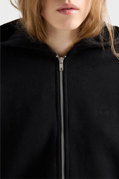 Sweatjacke Oversized in Schwarz 7 For All Mankind
