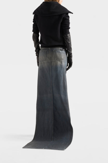 High-Neck Sweatshirt Jacket in Black