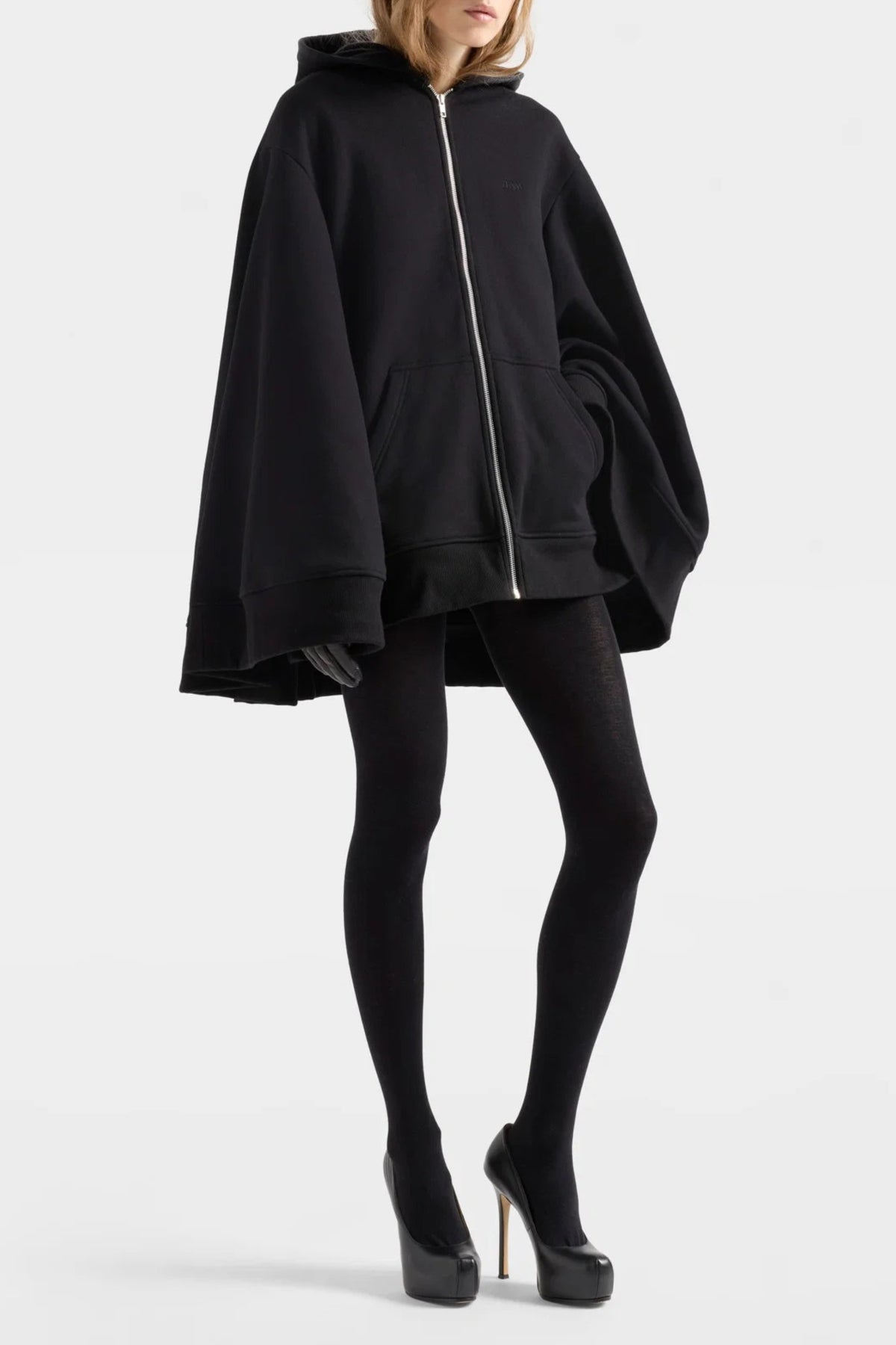 Sweatjacke Oversized in Schwarz 7 For All Mankind