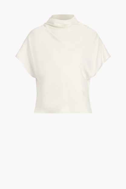 Bluse Mock Neck in BoneTWP Clothing - Anita Hass