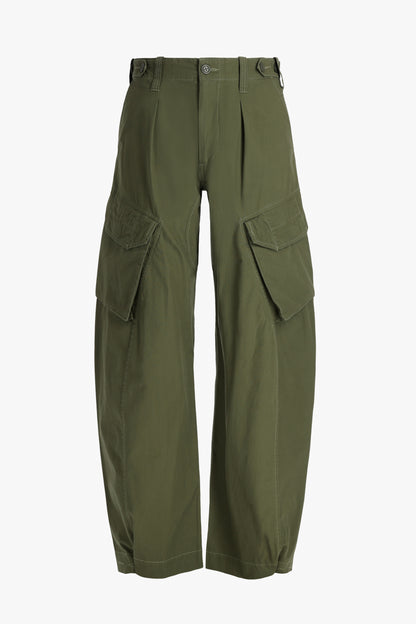 Barrel Cargo trousers in Olive Green