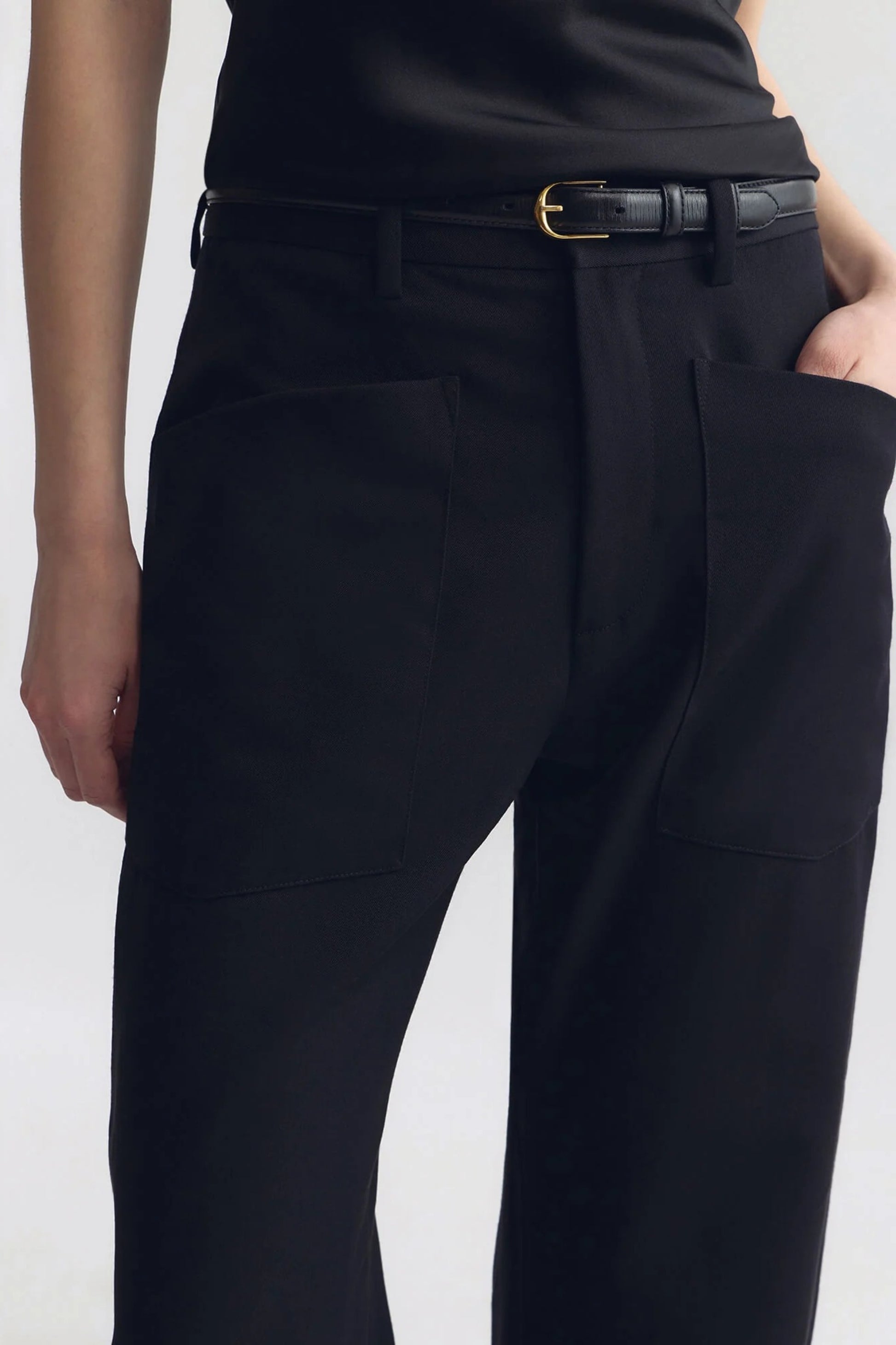 Hose Shon Wool in Schwarz Nili Lotan