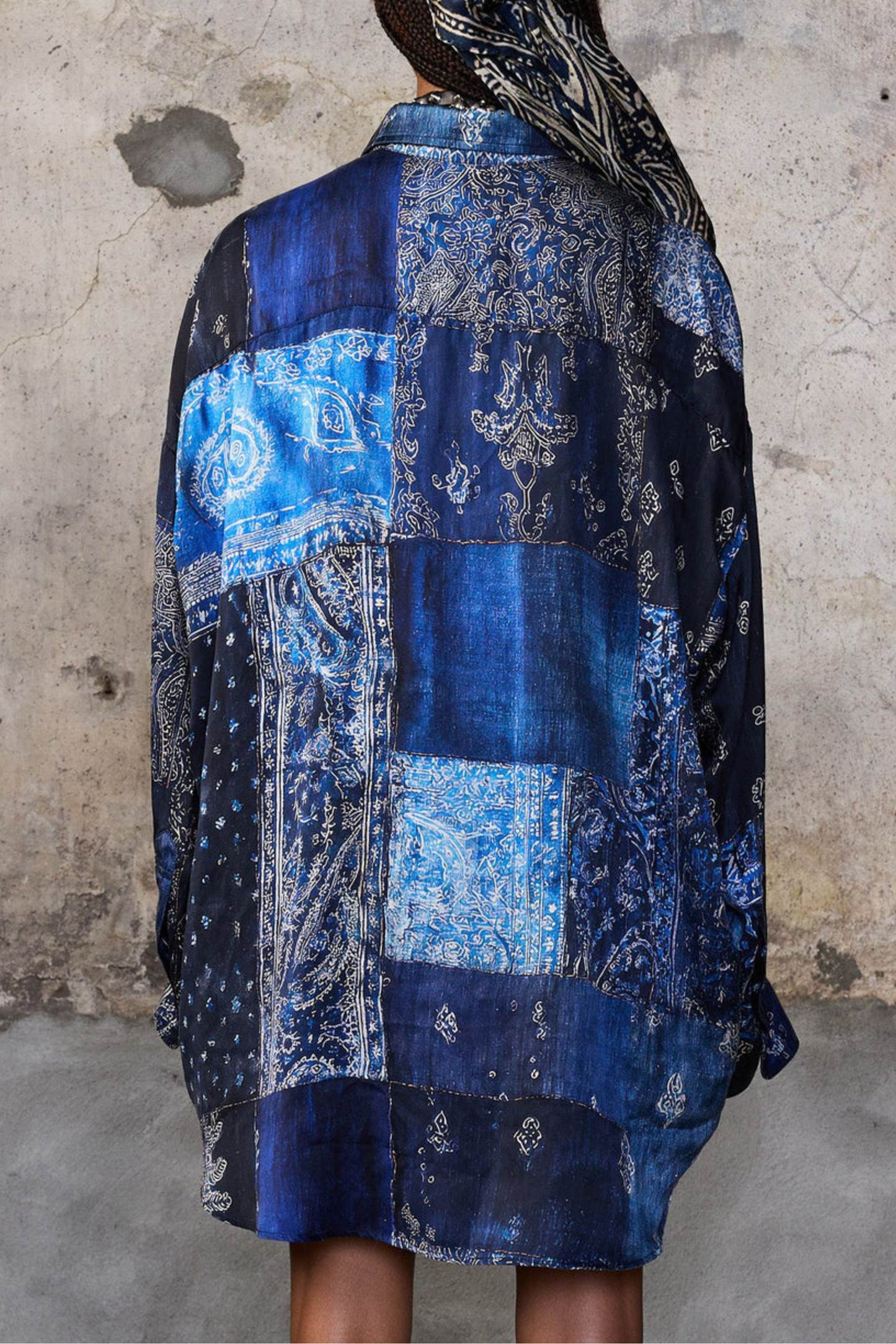 Bluse Drop Neck in Blue BandanaR13 - Anita Hass