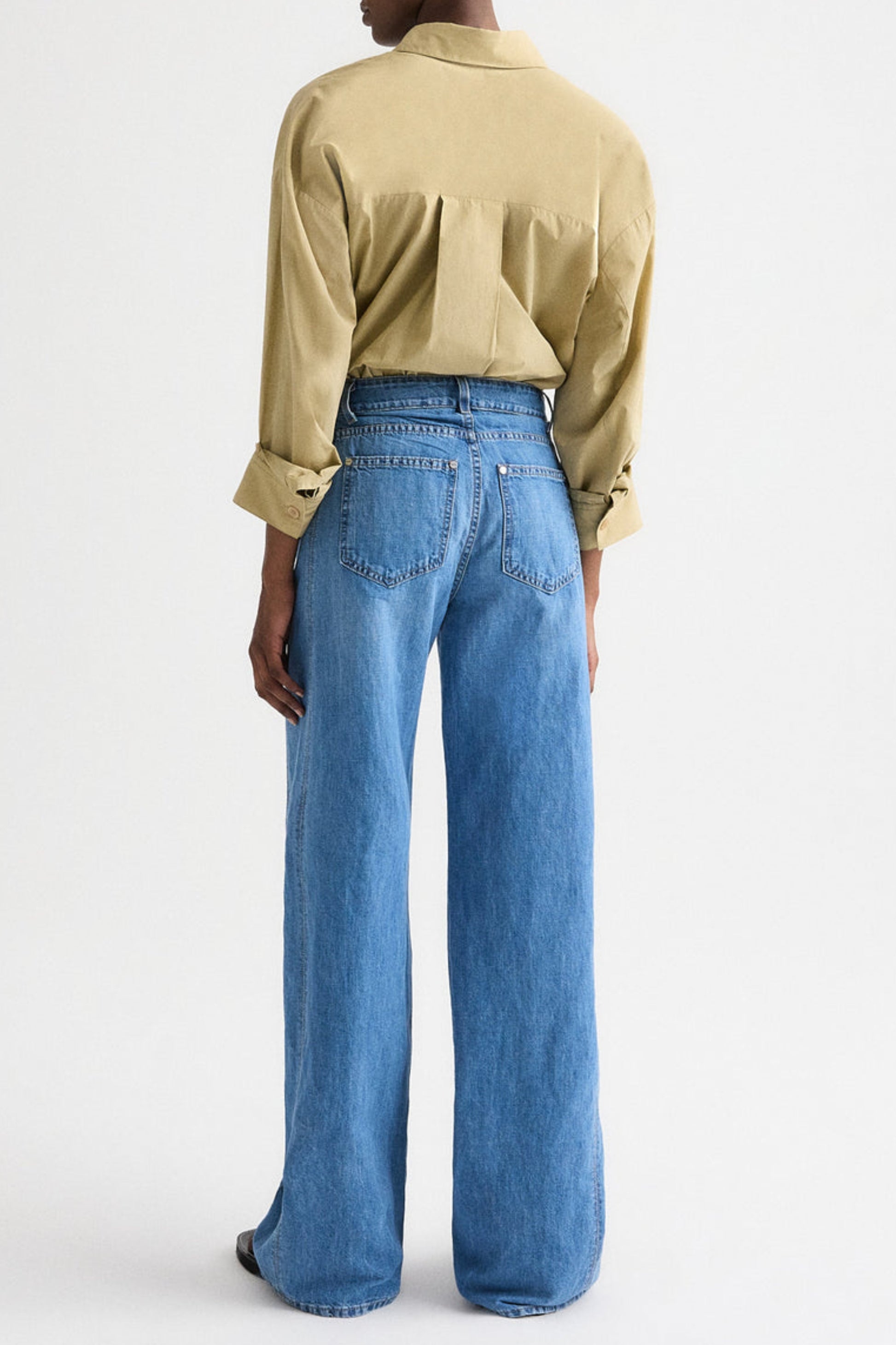 New Earl Blouse in Olive Gray by TWP Clothing - Anita Hass