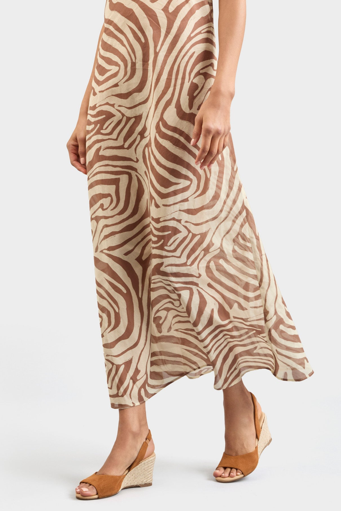 Wedges Slingback in Suede Almond