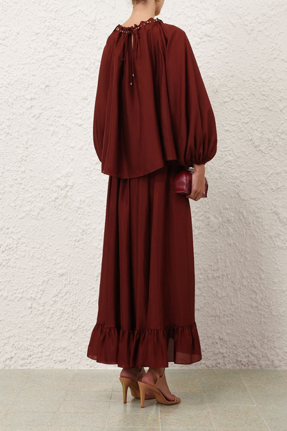 Bluse Aster Bead in MerlotZimmermann - Anita Hass