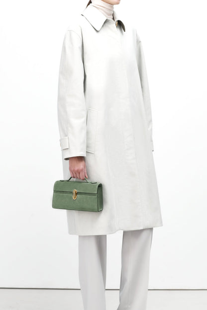 Symmetry Pochette Bag in Cactus Suede