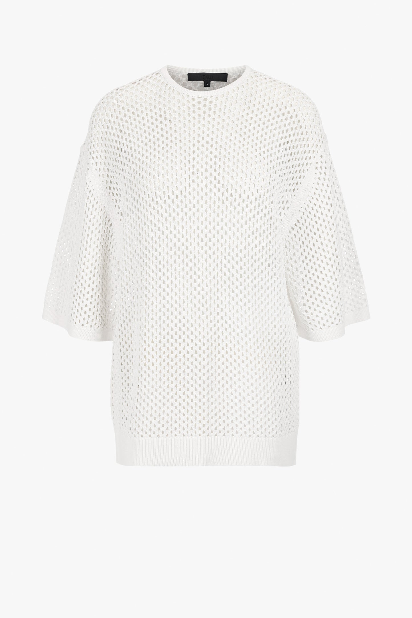 Shirt Crochet Net in WeißTibi - Anita Hass